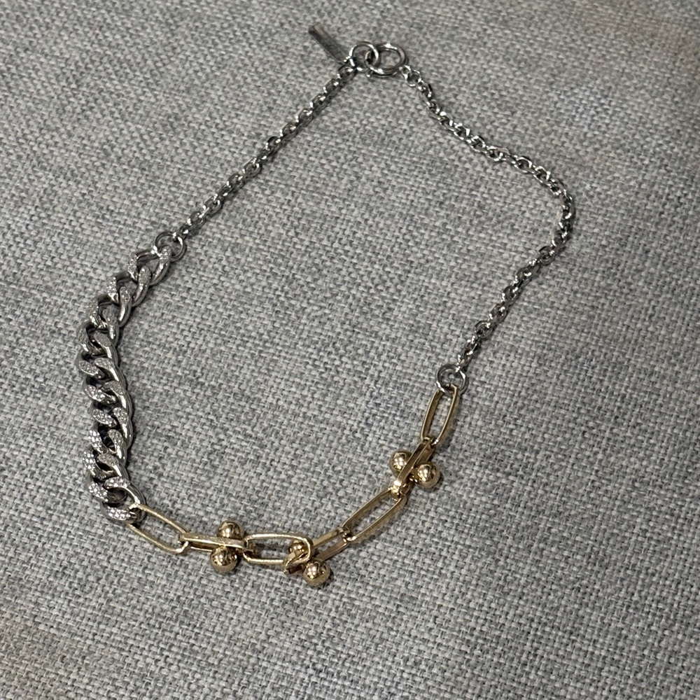 Authentic Justine Clenquet mixed metal necklace